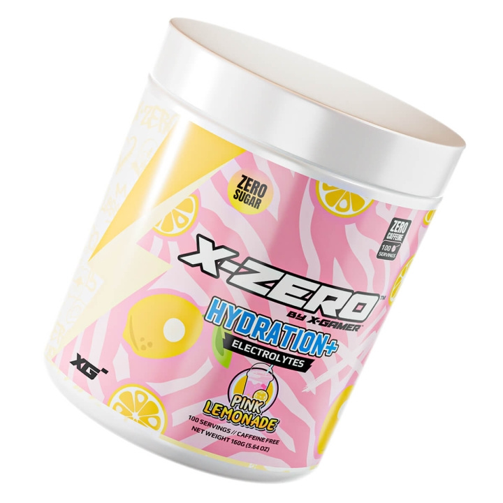 X-GAMER Energidrikpulver X-Zero Hydration+ 160 gram Pink Lemonade i gruppen COMPUTERTILBEHØR / GAMING / Energidrikke for gamere hos TP E-commerce Nordic AB (C94710)