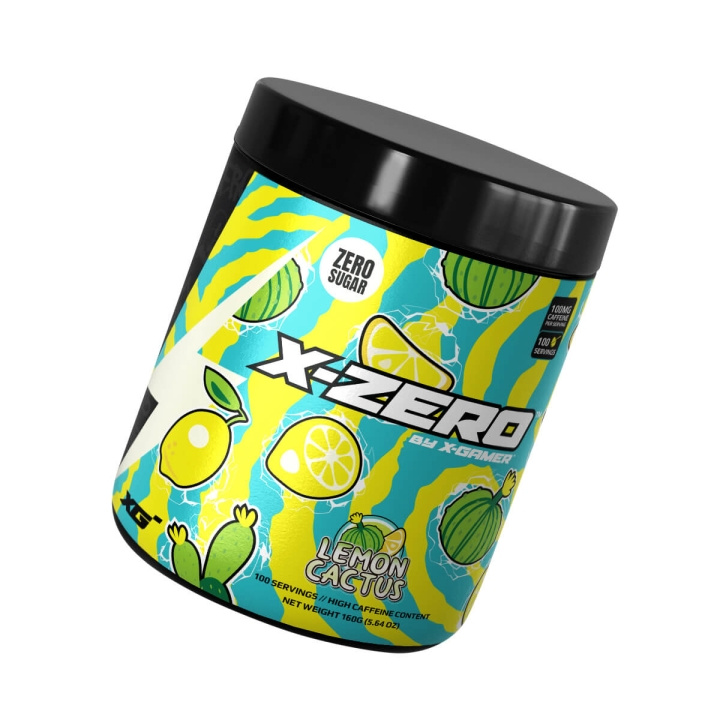 X-GAMER Energidrikpulver X-Zero 160 gram Lemon Cactus i gruppen COMPUTERTILBEHØR / GAMING / Energidrikke for gamere hos TP E-commerce Nordic AB (C94716)