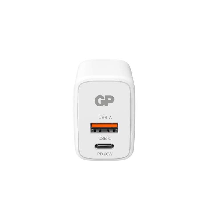 GP Lader WM2B PD 20W USB-A + USB-C i gruppen SMARTPHONES & TABLETS / Opladere og kabler / Vægoplader / Væg oplader Type C hos TP E-commerce Nordic AB (C94728)