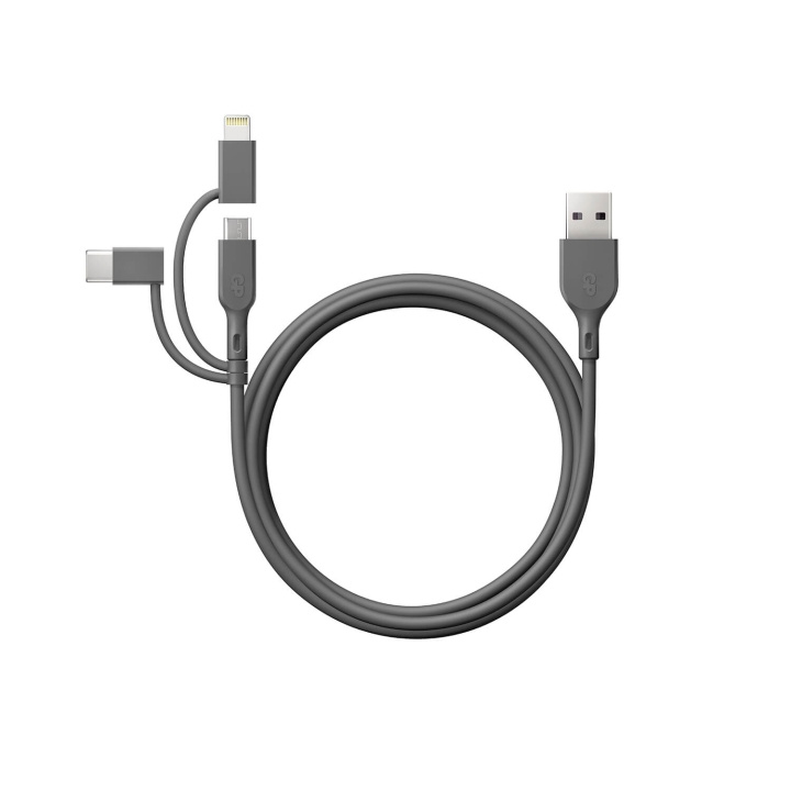 GP Kabel USB-A Til USB-C 3-I-1 Micro-USB + Lightning CY1N 1m i gruppen COMPUTERTILBEHØR / Kabler og adaptere / USB / USB-C hos TP E-commerce Nordic AB (C94733)