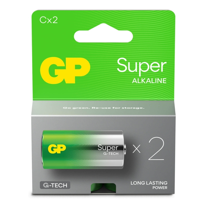 GP Batteri Super Alkaline C LR14 2-Pak i gruppen HJEMMEELEKTRONIK / Batterier og opladere / Batterier / Andet hos TP E-commerce Nordic AB (C94737)