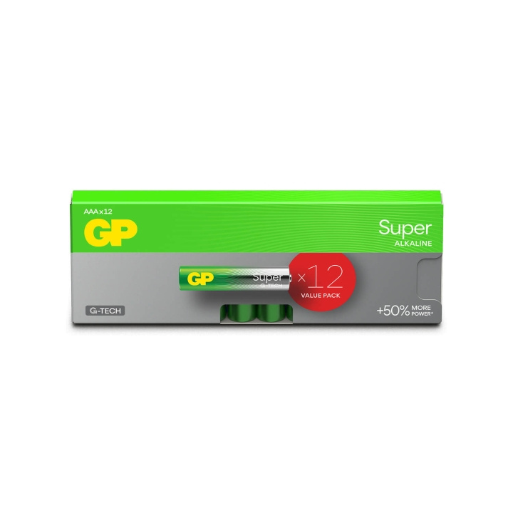 GP Batteri Super Alkaline AAA LR03 12-Pak i gruppen HJEMMEELEKTRONIK / Batterier og opladere / Batterier / AAA hos TP E-commerce Nordic AB (C94740)