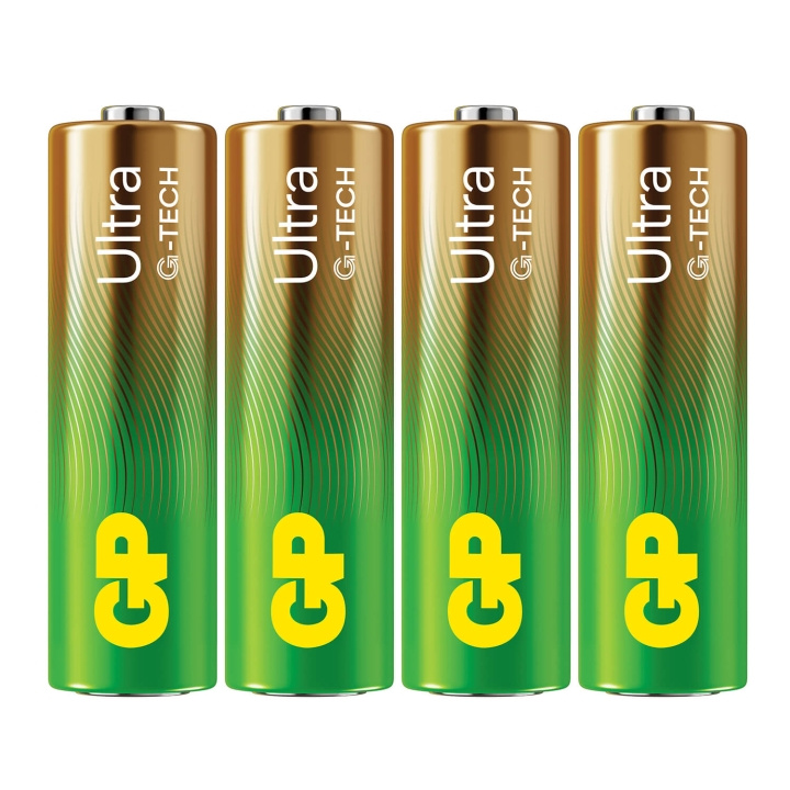 GP Batteri Ultra Alkaline AA LR6 4-Pak i gruppen HJEMMEELEKTRONIK / Batterier og opladere / Batterier / AA hos TP E-commerce Nordic AB (C94742)