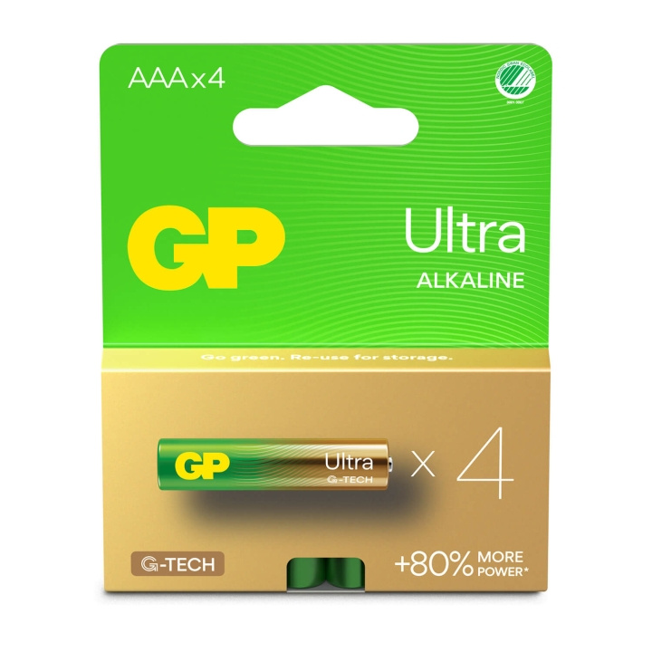 GP Batteri Ultra Alkaline AAA LR03 4-Pak i gruppen HJEMMEELEKTRONIK / Batterier og opladere / Batterier / AAA hos TP E-commerce Nordic AB (C94743)