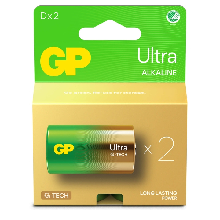 GP Batteri Ultra Alkaline D LR20 2-Pak i gruppen HJEMMEELEKTRONIK / Batterier og opladere / Batterier / Andet hos TP E-commerce Nordic AB (C94745)