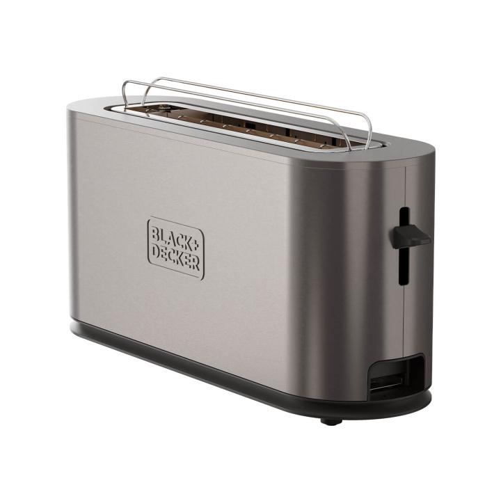 BLACK+DECKER Brødrister Toaster Langt Fack 1000W Inox i gruppen HJEM, HUS & HAVE / Husholdningsapparater / Brødristere & Sandwich Makers / Brødristere hos TP E-commerce Nordic AB (C94776)