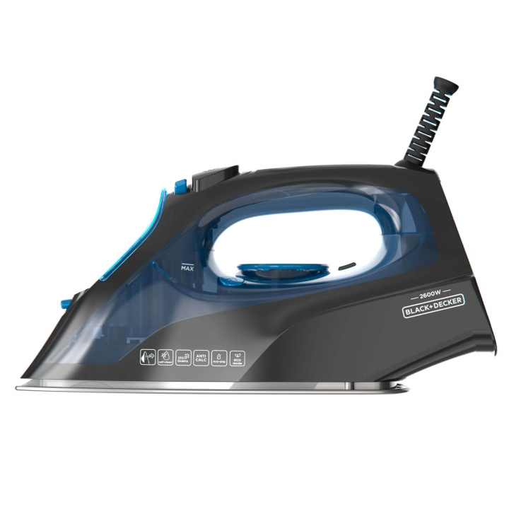 BLACK+DECKER Dampstrygejern Steam Iron 2600W Blå i gruppen HJEM, HUS & HAVE / Tøjpleje / Strygejern hos TP E-commerce Nordic AB (C94780)