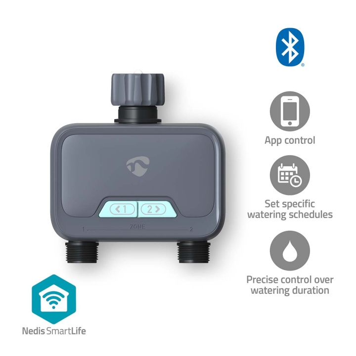 Nedis SmartLife Vand Kontrol | Bluetooth® | Batteri | IP54 | Maksimalt vandtryk: 8 Bar | Android™ / IOS i gruppen HJEM, HUS & HAVE / Have og gårdhave / Haveværktøjer hos TP E-commerce Nordic AB (C94829)