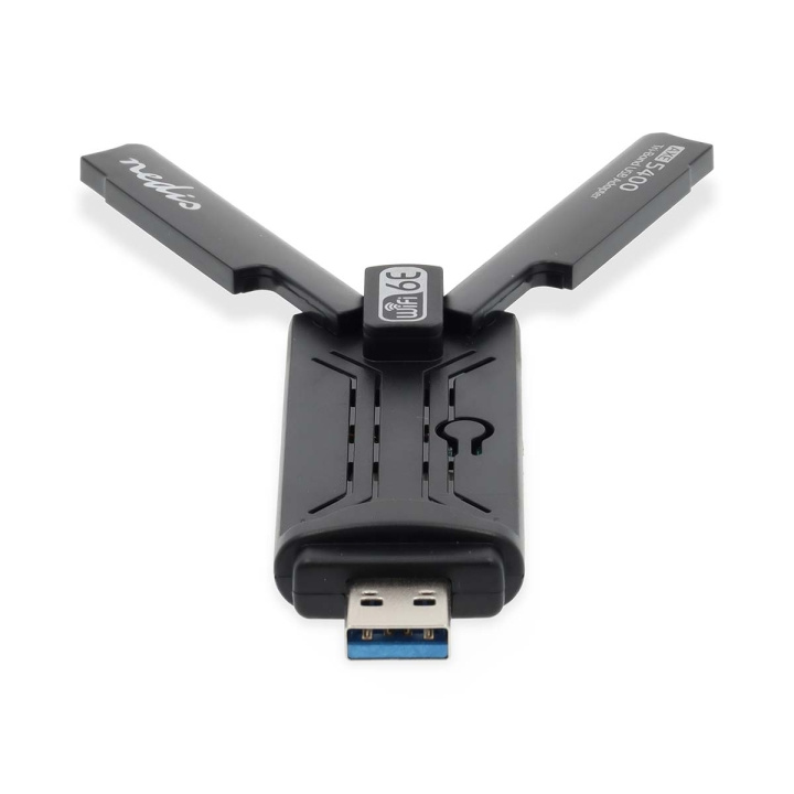 Nedis Netværk dongle | Wi-Fi | AX5400 | 2.4/5/6 GHz (Triple Band) | USB3.0 | Wi-Fi-hastighed total: 5400 Mbps | Windows 10 / Windows 11 i gruppen COMPUTERTILBEHØR / Netværk / Netværkskort / USB trådløs hos TP E-commerce Nordic AB (C94862)