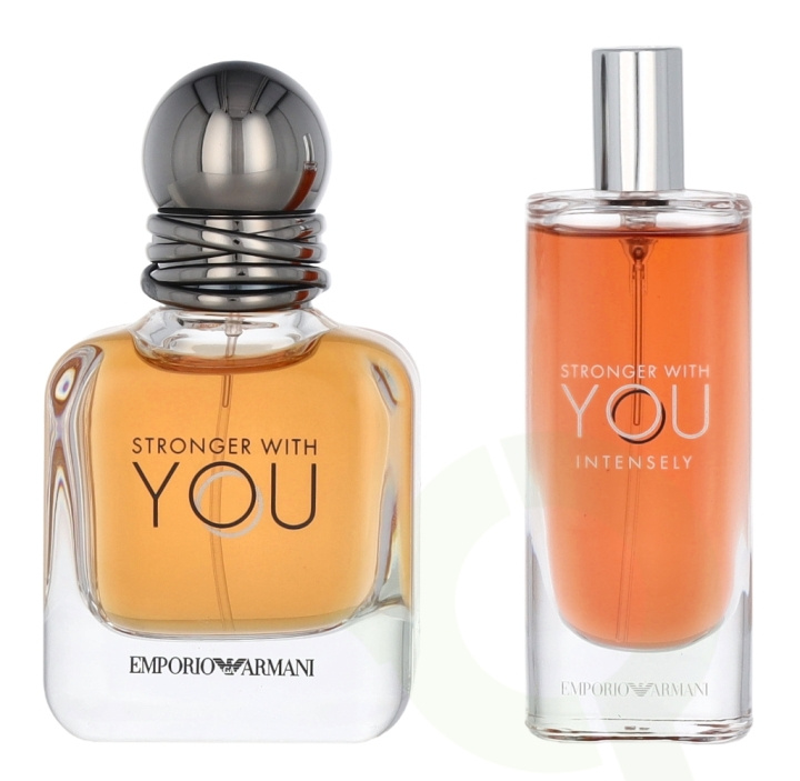 Armani Stronger With You Giftset 45 ml Edt Spray 30ml/Edp Spray 15ml i gruppen SKØNHED & HELSE / Gaveæske / Gaveæske til ham hos TP E-commerce Nordic AB (C95011)