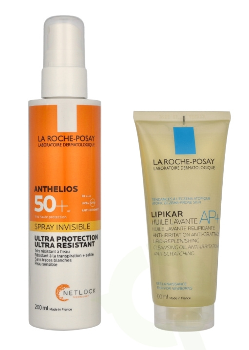 La Roche LRP Anthelios + Lipikar Duo Set 300 ml Anthelios Invisible Spray 200ml/Lipikar AP+ Oil 100ml i gruppen SKØNHED & HELSE / Hudpleje / Tanning / Solbeskyttelse hos TP E-commerce Nordic AB (C95025)