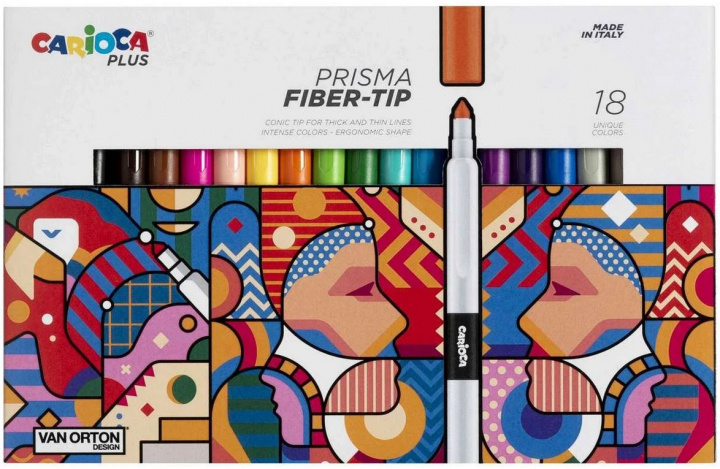 CARIOCA Plus - Prisma marker, 18 stk (809302) i gruppen SPORT, FRITID & HOBBY / Hobby / Mal & Tegn / Kuglepenne, Farveblyanter & Tuschpenne hos TP E-commerce Nordic AB (C95372)