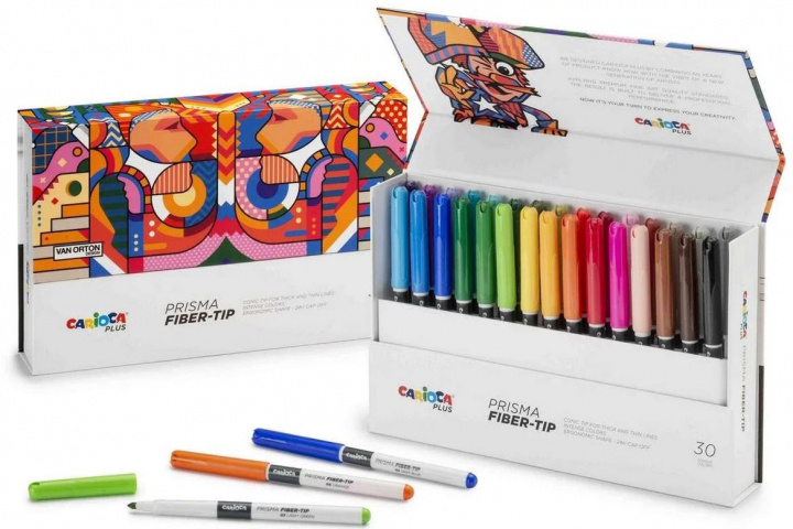 CARIOCA Plus - Prisma marker, 30 stk (809304) i gruppen SPORT, FRITID & HOBBY / Hobby / Mal & Tegn / Kuglepenne, Farveblyanter & Tuschpenne hos TP E-commerce Nordic AB (C95373)