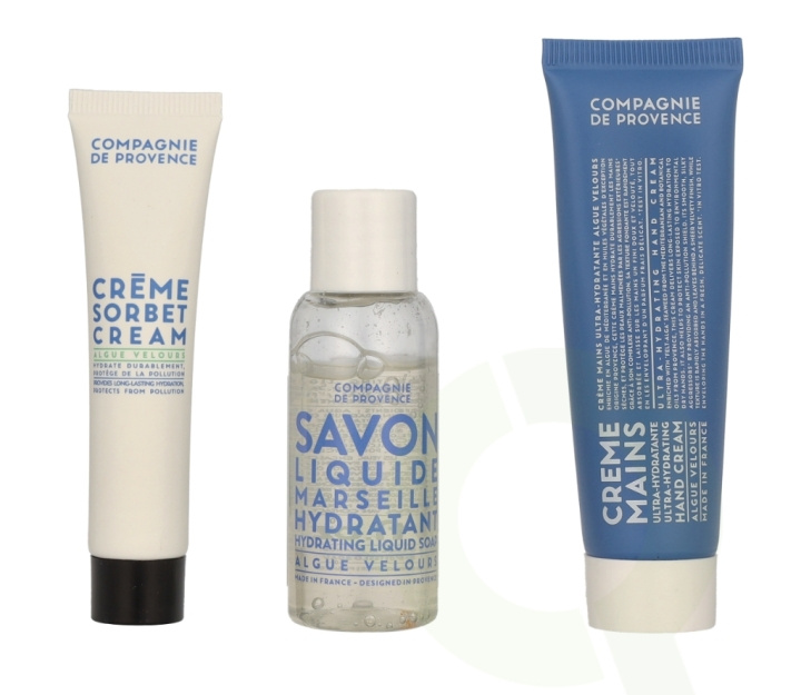 Compagnie De Provence Velvet Seaweed Discovery Kit 75 ml Marseille Liquid Soap 30ml/Hand Cream 30ml/Sorbet Cream 15ml i gruppen SKØNHED & HELSE / Manicure / pedicure / Håndcreme hos TP E-commerce Nordic AB (C95685)