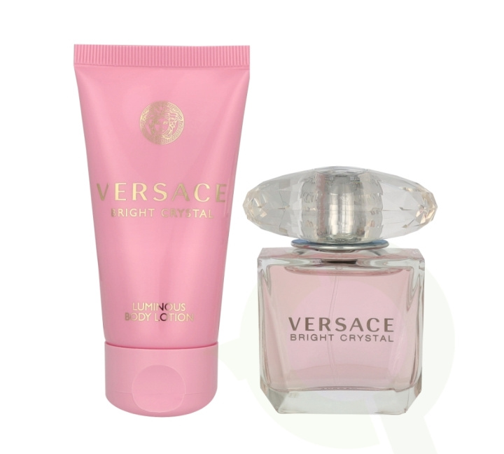 Versace Bright Crystal Giftset 80 ml Edt Spray 30ml/Luminous Body Lotion 50ml i gruppen SKØNHED & HELSE / Gaveæske / Gaveæske til hende hos TP E-commerce Nordic AB (C95721)