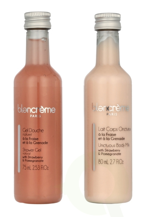 Blancreme Shower Gel + Creamy Body Milk Duo 160 ml 2x80ml - Strawberry & Pomegranate i gruppen SKØNHED & HELSE / Gaveæske / Gaveæske til hende hos TP E-commerce Nordic AB (C95745)