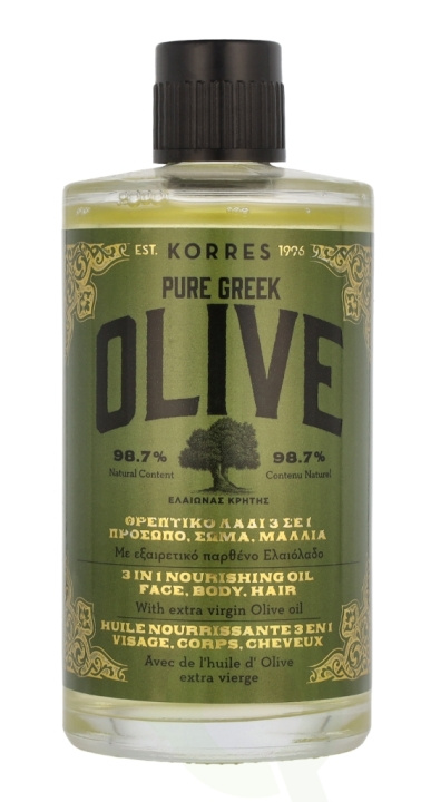 Korres Pure Greek Olive 3 In 1 Nourishing Oil 100 ml Face Body Hair i gruppen SKØNHED & HELSE / Hudpleje / Kropspleje / Kropsolie hos TP E-commerce Nordic AB (C95755)