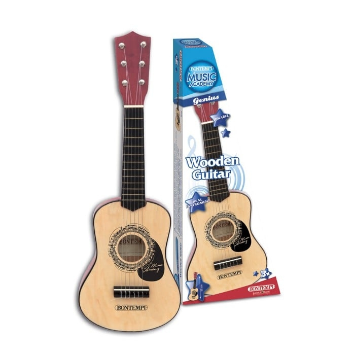 Bontempi Guitar i træ, 55 cm (215530) i gruppen LEGETØJ, BØRN & BABY / Musik, sang og billede / Instrumenter hos TP E-commerce Nordic AB (C96608)