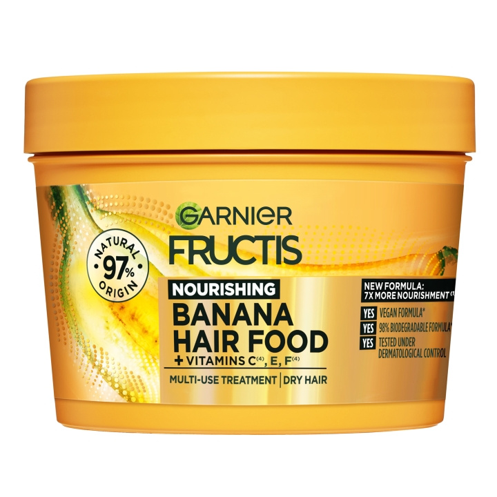 Garnier Fructis Hair Food Banana Mask - 400 ml i gruppen SKØNHED & HELSE / Hår og styling / Hårpleje / Hårmaske hos TP E-commerce Nordic AB (C96799)