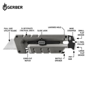 Gerber Prybrid-Utility Grå i gruppen SPORT, FRITID & HOBBY / Friluftsliv / Multiværktøj og knive hos TP E-commerce Nordic AB (C96961)