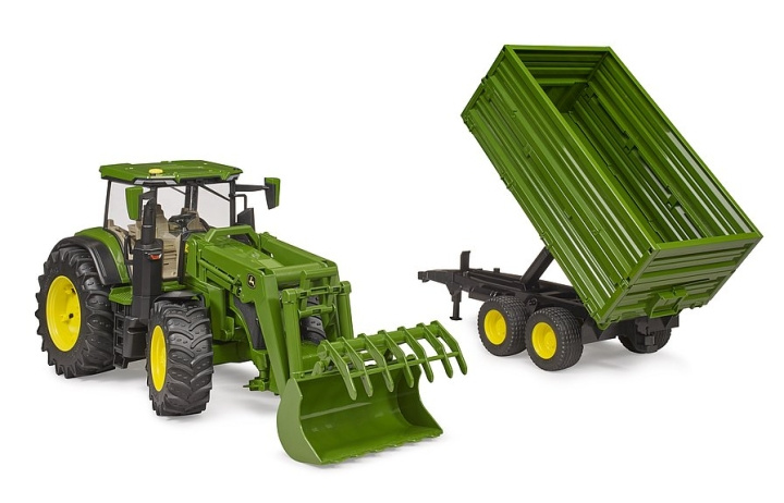 Bruder John Deere 7R 350 med frontlæsser og tipvogn (03155) i gruppen LEGETØJ, BØRN & BABY / Legetøj / Legetøjsbiler hos TP E-commerce Nordic AB (C97189)