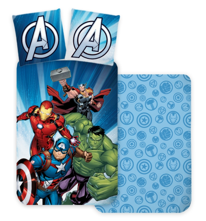 BrandMac Bed Linen - Junior Size 100x140 cm - Avengers (1000864) i gruppen LEGETØJ, BØRN & BABY / Børnetekstiler / Sengetøj / Sengetøj til juniorer hos TP E-commerce Nordic AB (C97313)