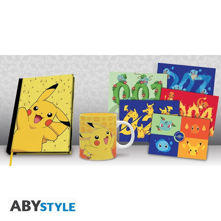 Abysse POKEMON - Pck A5 notesbog + krus320ml + postkort Pikachu i gruppen SPORT, FRITID & HOBBY / Sjove gadgets / Samlergenstande hos TP E-commerce Nordic AB (C97468)