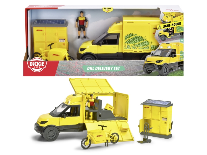 Dickie Toys DHL Delivery Set (203747020) i gruppen LEGETØJ, BØRN & BABY / Legetøj / Legetøjsbiler hos TP E-commerce Nordic AB (C97512)