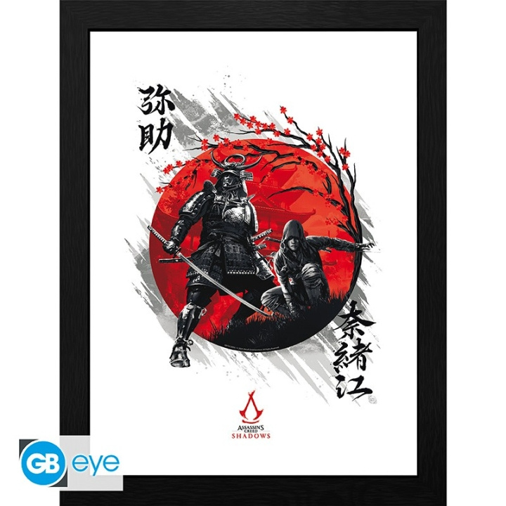 Abysse ASSASSIN\'S CREED - Indrammet tryk Skygger Yasuke & Naoe (30x40) x2 i gruppen HJEM, HUS & HAVE / Interiør / Fotorammer hos TP E-commerce Nordic AB (C97595)