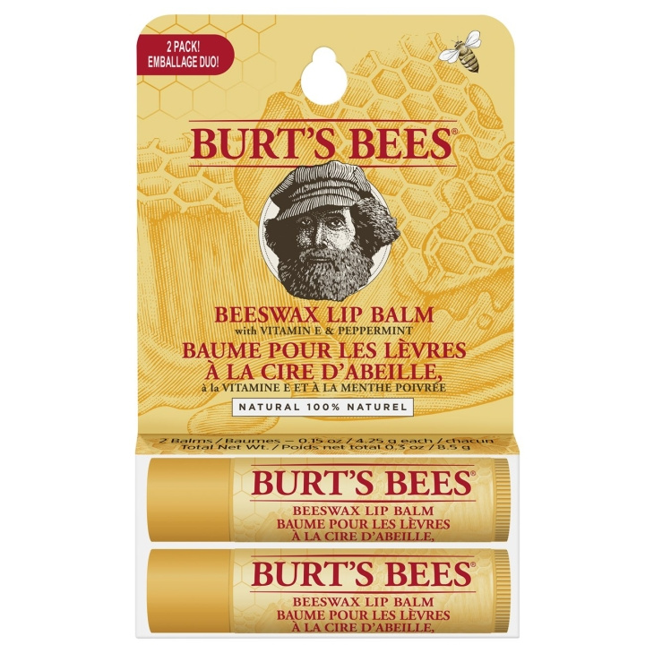 Burt\'s Bees UNI BIVOKS LÆBEPOMADE TUBE BLISTER TWIN PACK i gruppen SKØNHED & HELSE / Makeup / Læber / Læbepomade hos TP E-commerce Nordic AB (C97799)