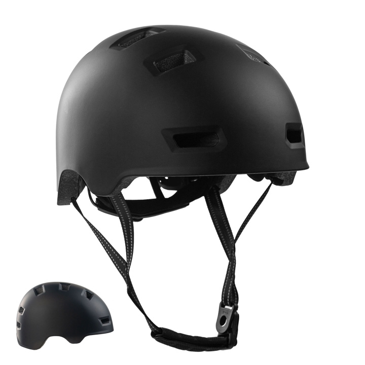 Crazy Safety All Black-hjelm - L (57-61 cm) i gruppen SPORT, FRITID & HOBBY / Sportsudstyr / Cykel tilbehør / Hjelme hos TP E-commerce Nordic AB (C98027)