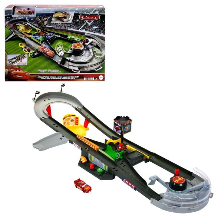 Cars Disney Cars - Piston Cup Action Speedway-legesæt (HPD81) i gruppen LEGETØJ, BØRN & BABY / Legetøj / Bilbaner hos TP E-commerce Nordic AB (C98231)