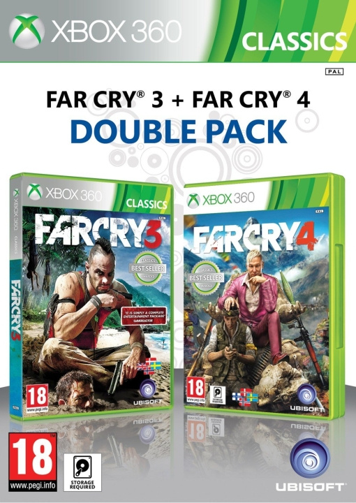 Far Cry 3 + Far Cry 4 (Double Pack) (X360) i gruppen HJEMMEELEKTRONIK / Spilkonsoller og tilbehør / Xbox 360 hos TP E-commerce Nordic AB (C98691)