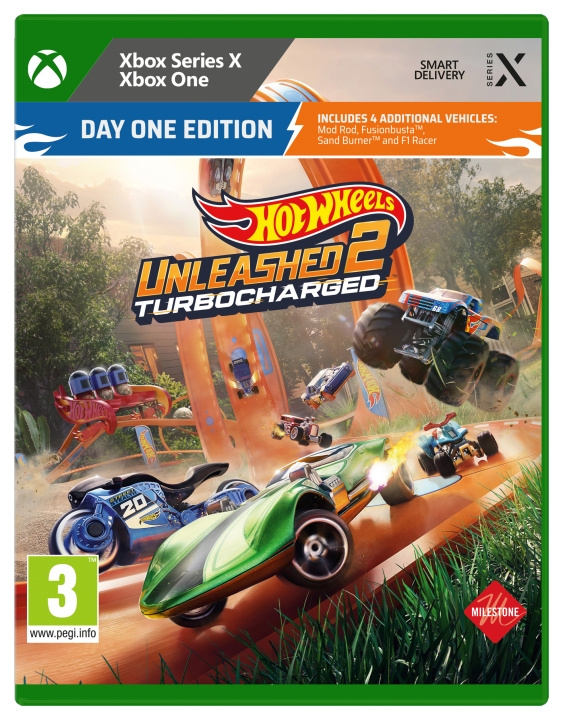 Milestone Hot Wheels Unleashed 2: Turbocharged (Day 1 Edition) i gruppen HJEMMEELEKTRONIK / Spilkonsoller og tilbehør / Xbox Series X / Spil hos TP E-commerce Nordic AB (C98713)