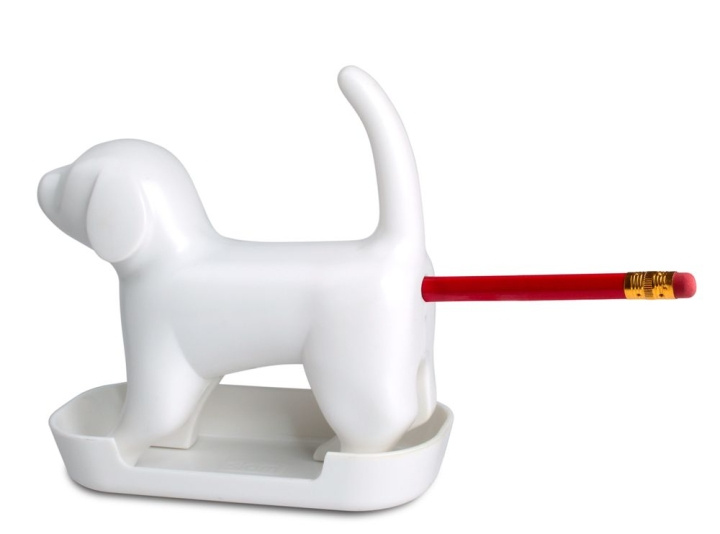 Winkee Blyantspidser - Sharp end Pup White med lyd - Hvid i gruppen SPORT, FRITID & HOBBY / Sjove gadgets / Sjove gadgets hos TP E-commerce Nordic AB (C99169)