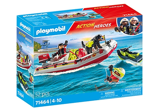 Playmobil Brandbåd med aquascooter (71464) i gruppen LEGETØJ, BØRN & BABY / Legetøj / Legesæt hos TP E-commerce Nordic AB (C99484)