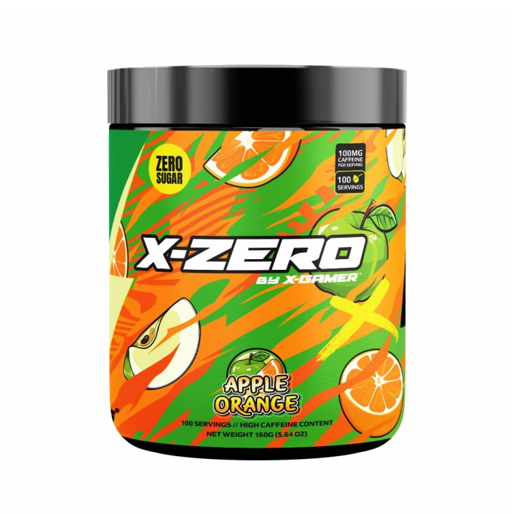 X-GAMER Energidrikpulver X-Zero 160 gram Apple Orange i gruppen COMPUTERTILBEHØR / GAMING / Energidrikke for gamere hos TP E-commerce Nordic AB (C99552)