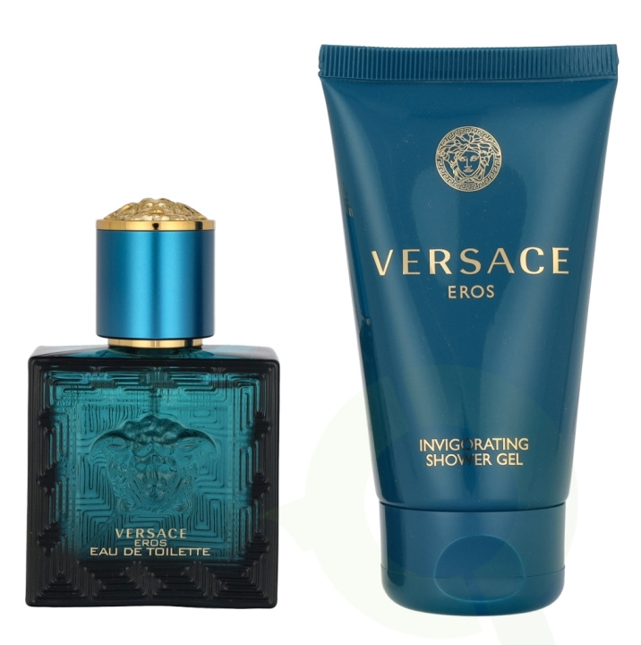 Versace Eros Pour Homme Giftset 80 ml Edt Spray 30ml/Shower Gel 50ml i gruppen SKØNHED & HELSE / Gaveæske / Gaveæske til ham hos TP E-commerce Nordic AB (C99665)