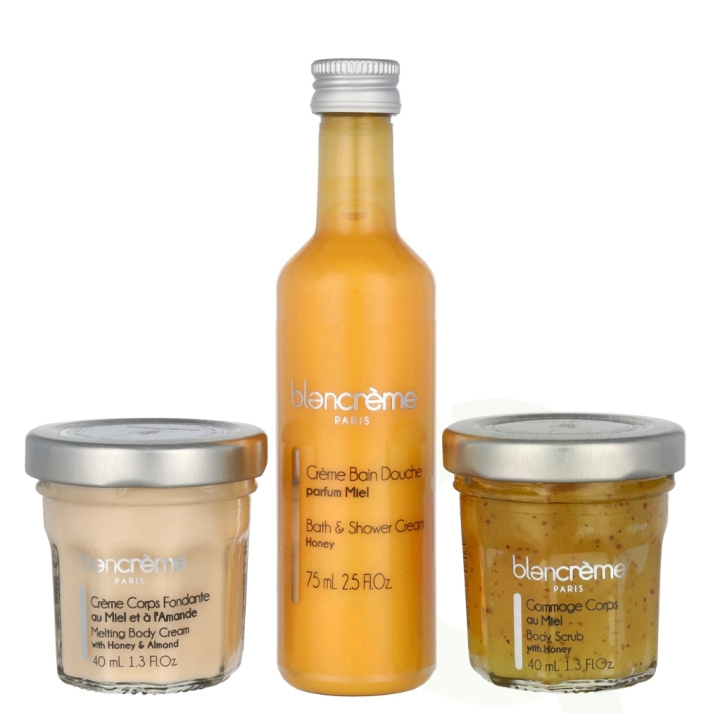 Blancreme Bath & Body Essentials Set 155 ml Body Soap 75ml/Body Cream 40ml/Body Scrub 40ml - Honey i gruppen SKØNHED & HELSE / Gaveæske / Gaveæske til hende hos TP E-commerce Nordic AB (C99688)