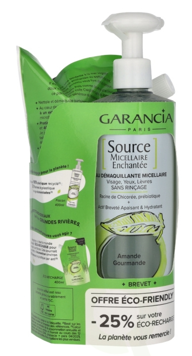 Garancia Source Micellar Cleansing Water Sweet Almond Set 800 ml 2x400ml i gruppen SKØNHED & HELSE / Hudpleje / Ansigt / Rengøring hos TP E-commerce Nordic AB (C99745)