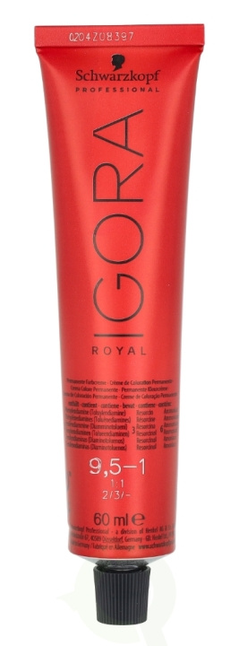 Schwarzkopf Igora Royal Permanent Color Creme 60 ml 9.5-1 i gruppen SKØNHED & HELSE / Hår og styling / Hårpleje / Hårfarve / Hårfarve & Farve bombe hos TP E-commerce Nordic AB (C99819)