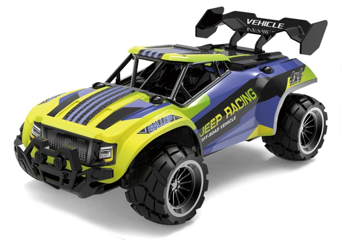 TEC-TOY Jeep Racing - R/C 1:20 2,4G 3,7V Li-ion - Blå/gul i gruppen LEGETØJ, BØRN & BABY / Radiostyrede / Radiostyrede biler hos TP E-commerce Nordic AB (D00409)