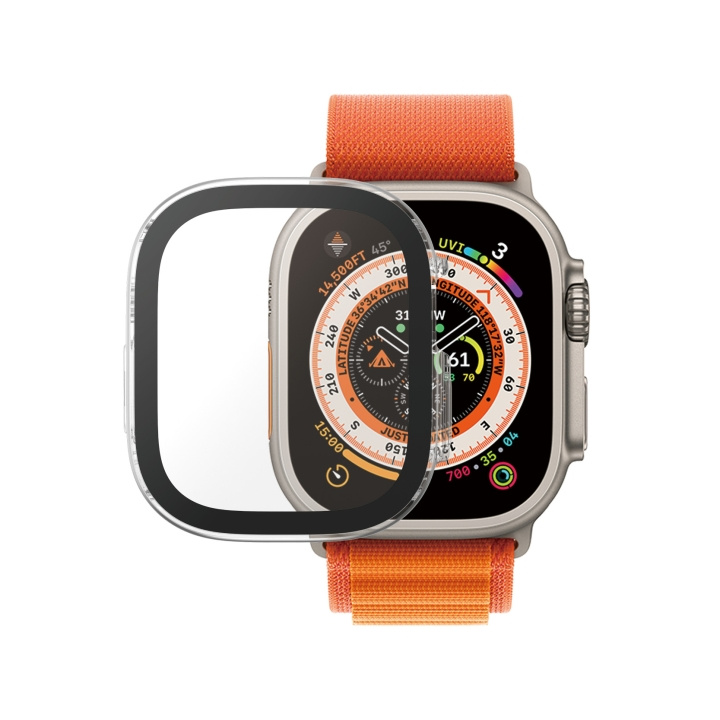 PanzerGlass Skærmbeskytter med D3O Full Body Apple Watch Ultra - 49mm - Transparent i gruppen SMARTPHONES & TABLETS / Træning, hjem og fritid / Apple Watch & Tilbehør / Apple Watch hos TP E-commerce Nordic AB (D00423)