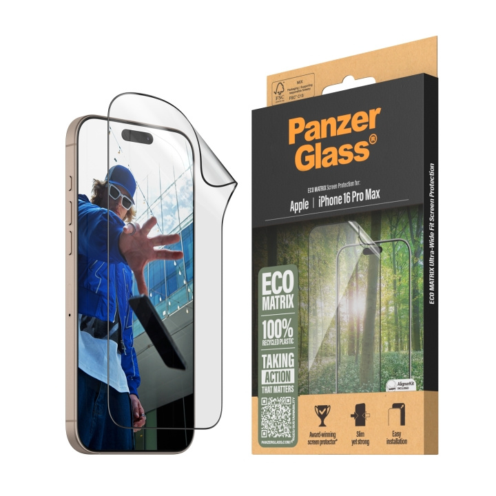 PanzerGlass Skærmbeskyttelse MATRIX - iPhone 16 Pro Max - Ultra bred pasform i gruppen SMARTPHONES & TABLETS / Mobil Beskyttelse / Apple / iPhone 16 hos TP E-commerce Nordic AB (D00488)