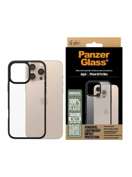 PanzerGlass HardCase - iPhone 16 - Sort i gruppen SMARTPHONES & TABLETS / Mobil Beskyttelse / Apple / iPhone 16 hos TP E-commerce Nordic AB (D00512)