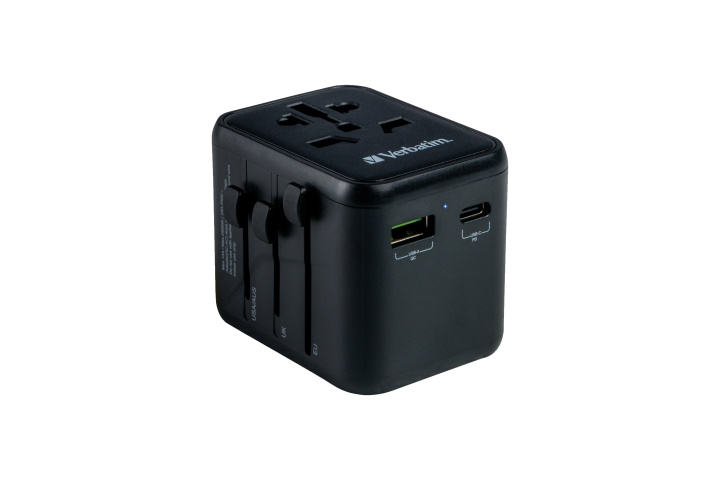 Verbatim Universal rejseadapter UTA-02 PD20W/QC / 1xUSB / 1xType-C i gruppen HJEM, HUS & HAVE / Elektricitet & Belysning / Rejseadaptere hos TP E-commerce Nordic AB (D00528)