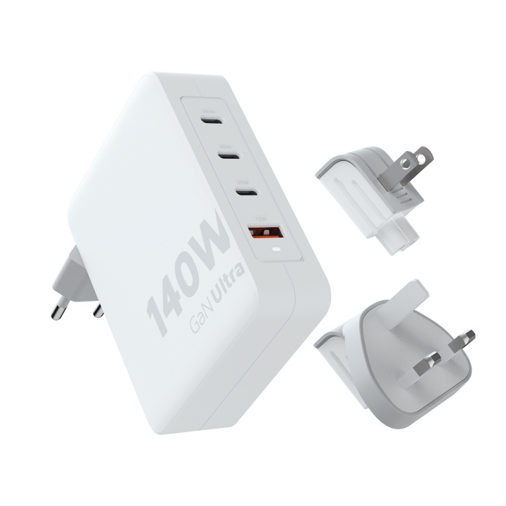 Xtorm 140W GaN Ultra rejseoplader + USB-C PD-kabel i gruppen SMARTPHONES & TABLETS / Opladere og kabler / Vægoplader / Væg oplader Type C hos TP E-commerce Nordic AB (D00658)