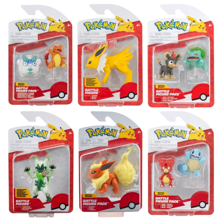 Pokémon Battle Figure Ass. (95007-19) i gruppen LEGETØJ, BØRN & BABY / Legetøj / Figurer, miniaturer og tilbehør hos TP E-commerce Nordic AB (D00764)