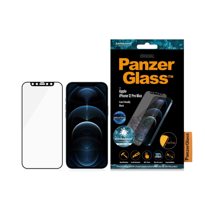 PanzerGlass iPhone 12 Pro Max (CF) Anti-Bluelight (AB), Sort i gruppen SMARTPHONES & TABLETS / Mobil Beskyttelse / Apple / iPhone 12 Pro hos TP E-commerce Nordic AB (D00787)