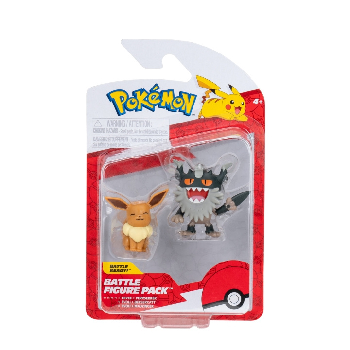 Pokémon Kampfigur Perrserker og Eevee (PKW3577) i gruppen LEGETØJ, BØRN & BABY / Legetøj / Figurer, miniaturer og tilbehør hos TP E-commerce Nordic AB (D00914)